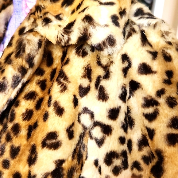 PRE-LOVED SMART SET FAUX FUR ANIMAL PRINT WOMEN'S COAT-XS - Picture 3 of 7